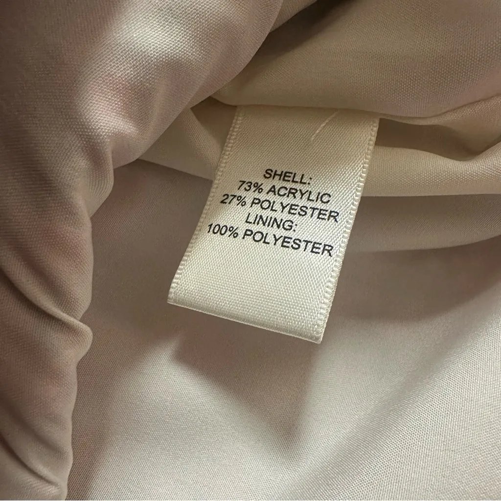 Rachel Zoe Cropped Tweed Pink Collared Blazer Jacket Large - Image 10