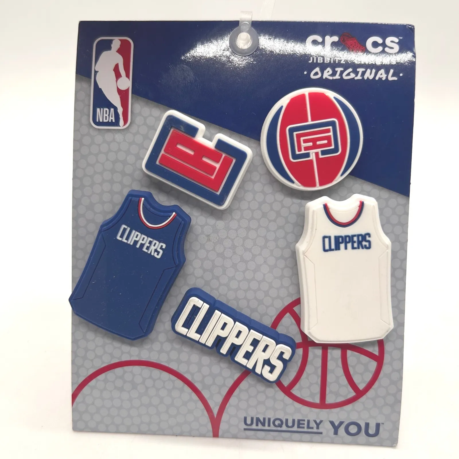 NEW Crocs NBA Los‎ Angeles Clippers Jibbitz 5-Pack Shoe Charms Basketball - Image 2