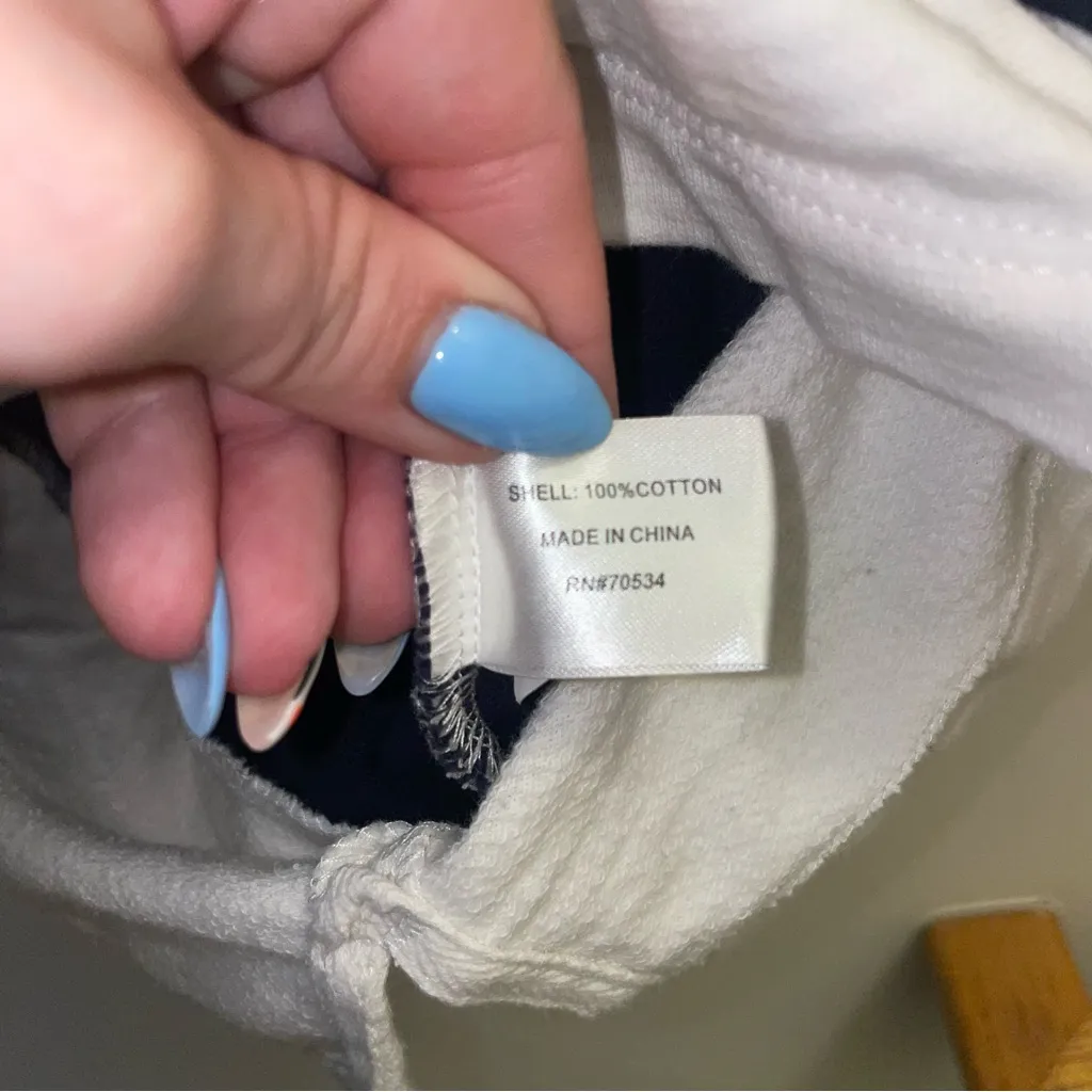 Orvis White and Navy Striped Rugby Shirt - Image 5