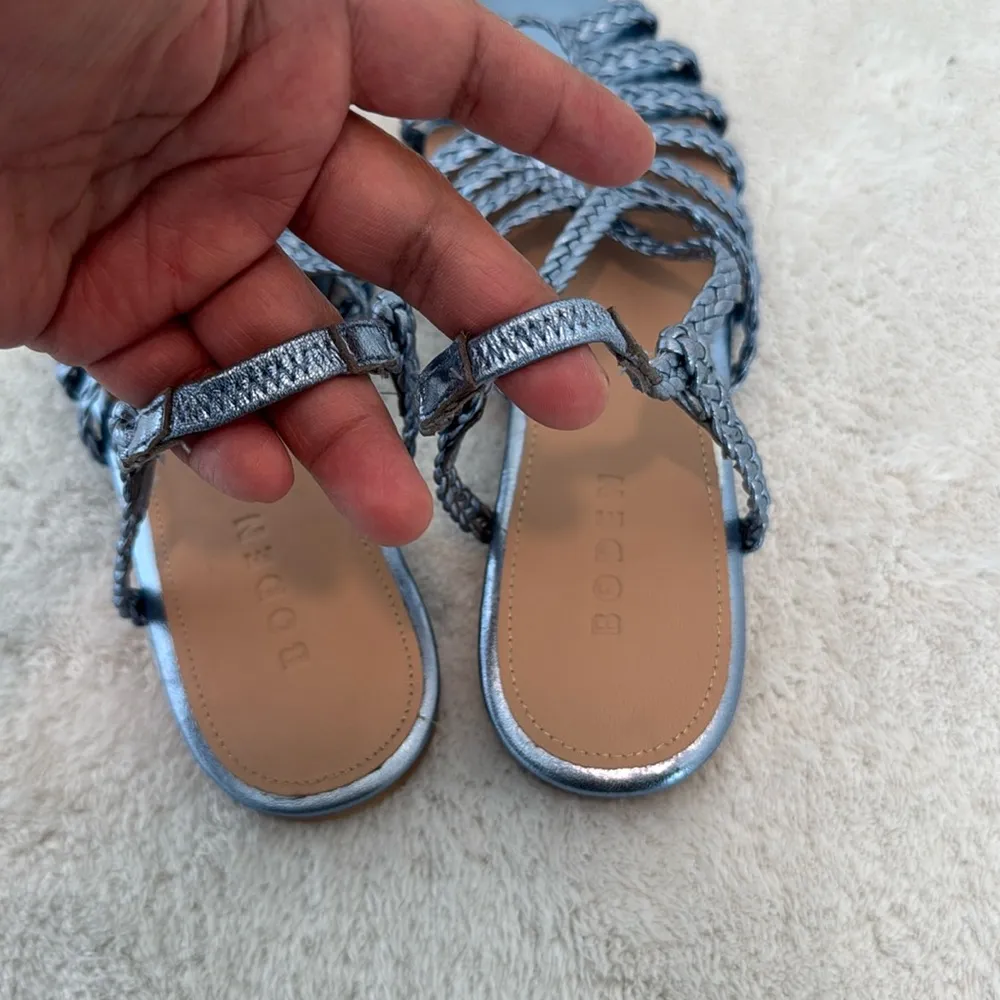 BODEN Woven Multistrap Flat Sandals‎ size 38 Blue - Image 6
