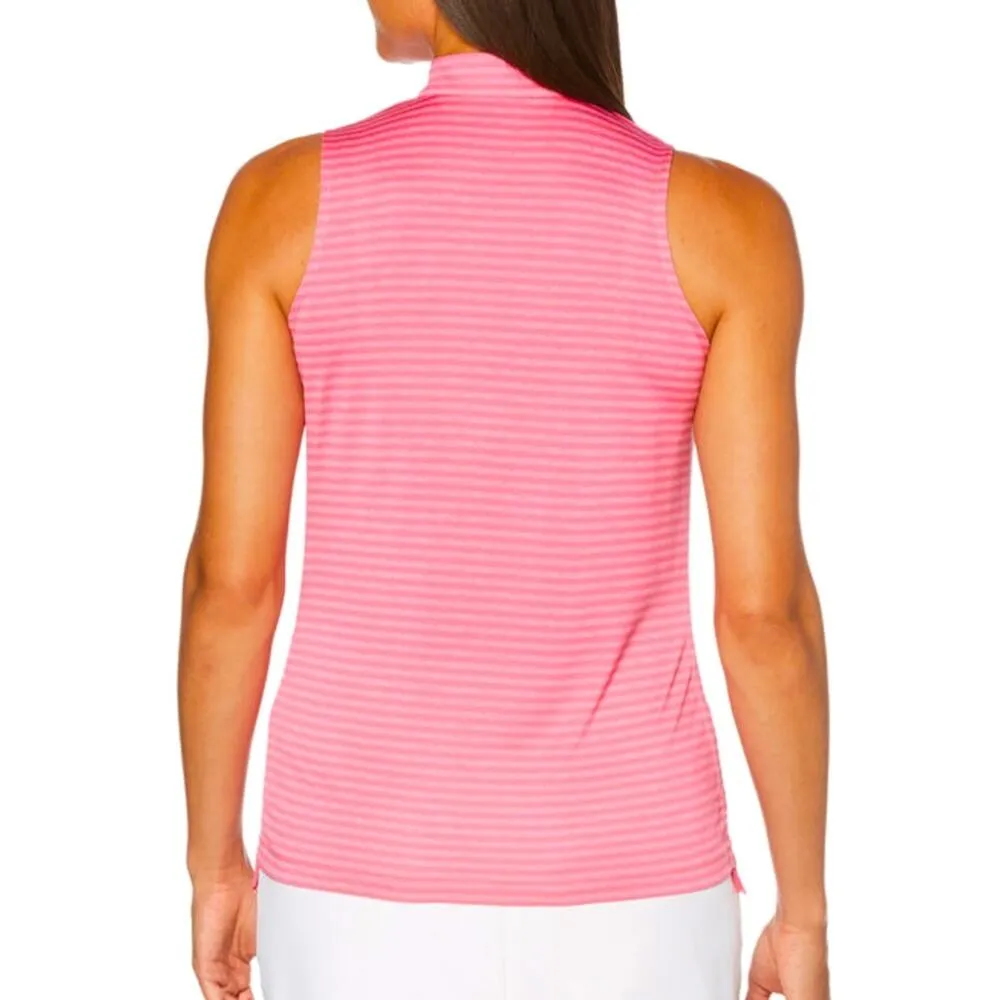 PGA Tour Apparel Women's Sleeveless Tonal Stripe Mock Top Size M - Image 2