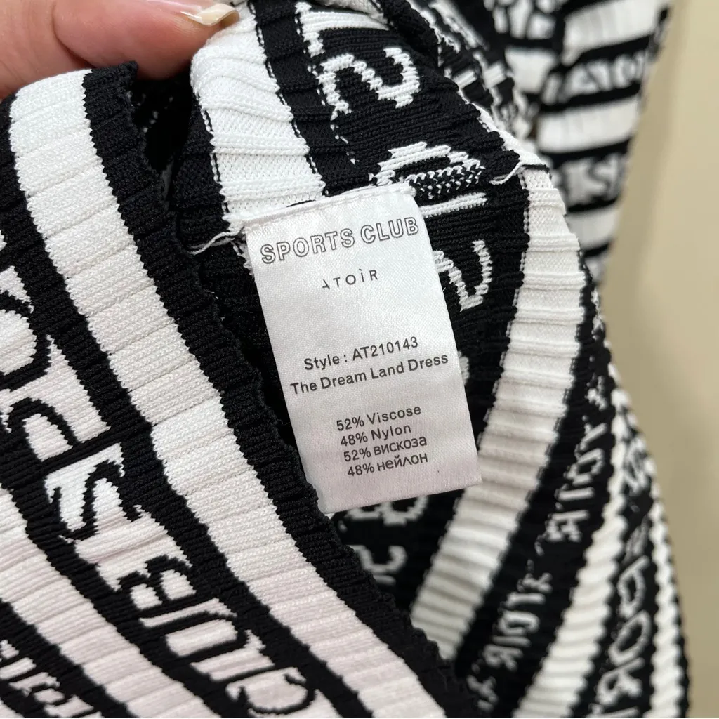 NWT Atoir The Sport Club Tracksuit dress Revolve size 6 striped long sleeve - Image 6