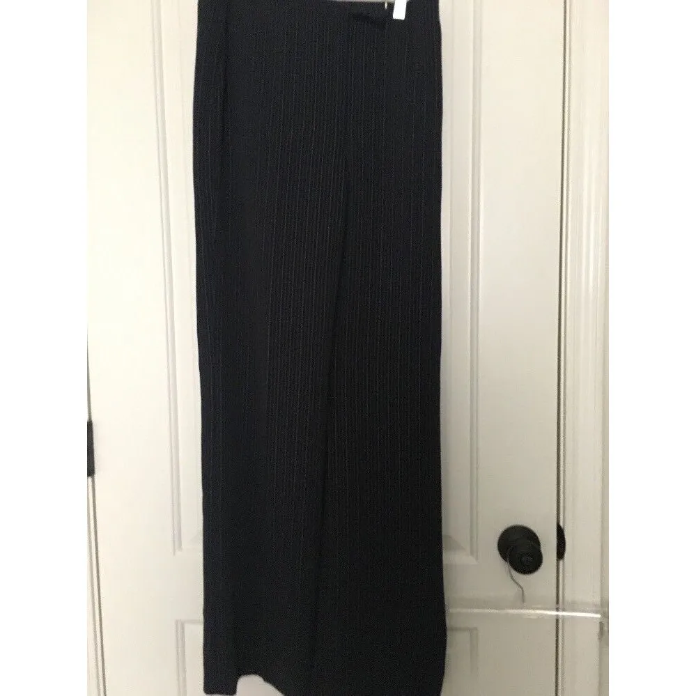 2pc Liz Claiborne Women's Blue Pinstriped Pant Suit Size 4 Jacket & Pants - Image 8