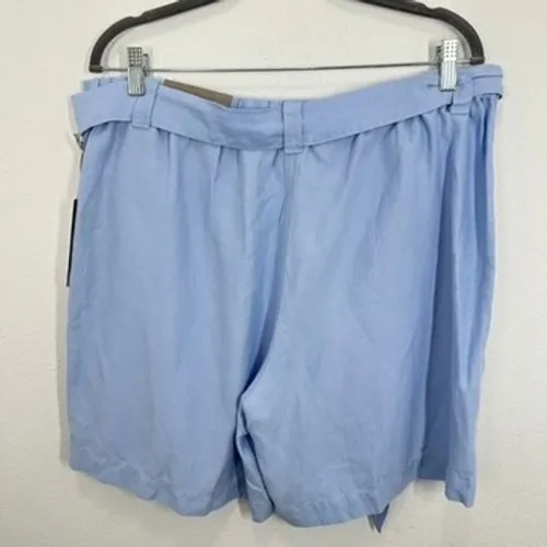 Soft Surroundings Ojai Chambray Shorts Women's Size L Light Blue Tie Waist NWT‎ - Image 8