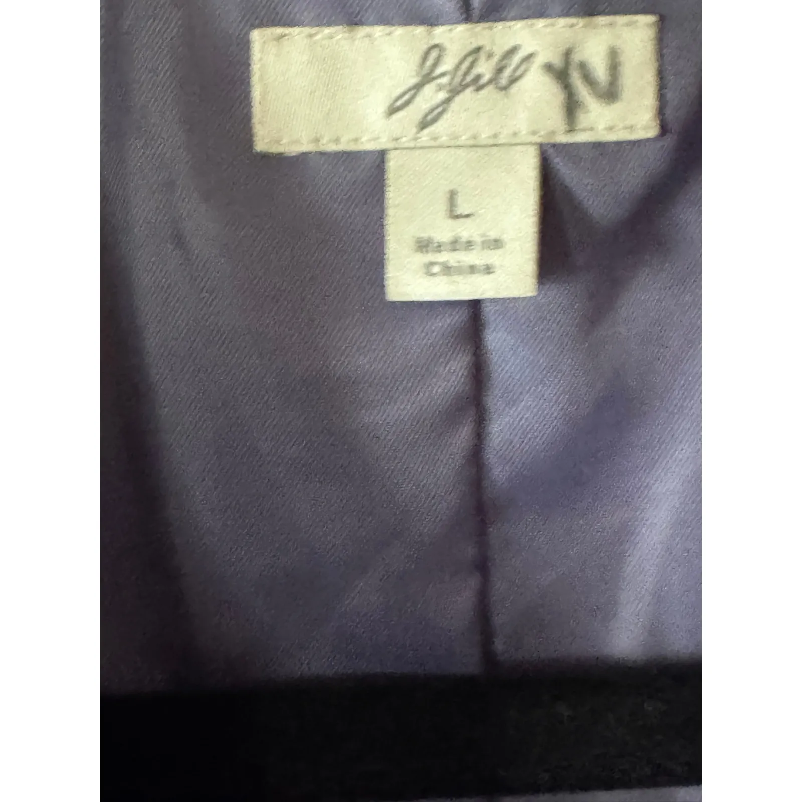 J.Jill Embroidered Floral velvet quilted Blue Blazer Jacket, Women's Size L Size L - Image 5