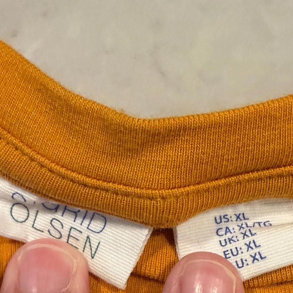 Sigrid Olsen Women's Mustard Shirt Sleeve Top size XL - Image 8