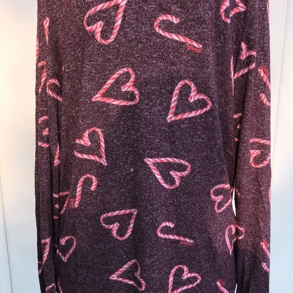 PINK Victoria's Secret candy cane long sleeve shirt Size large Christmas Soft​​​ - Image 2