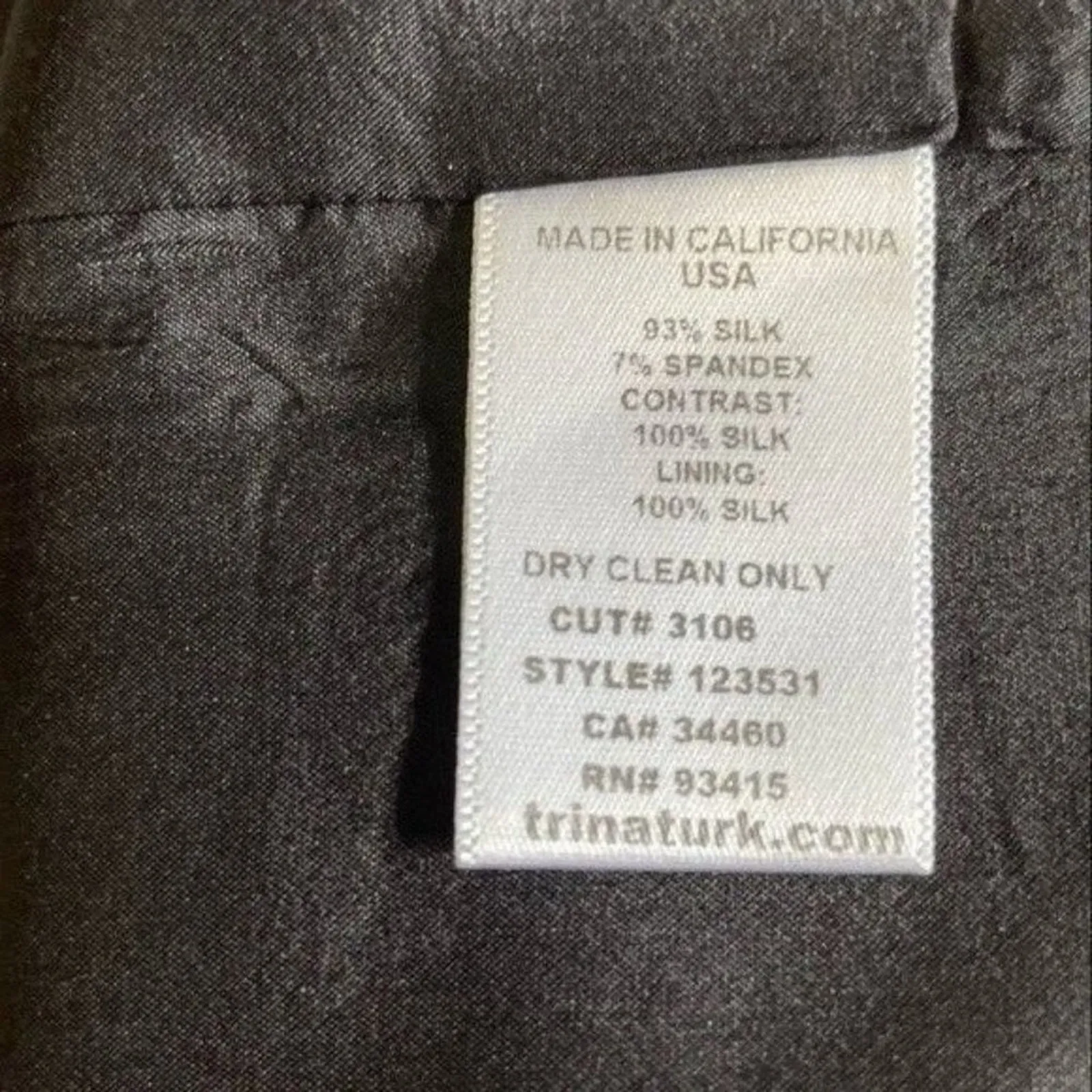 Trina Turk Silk Chiffon Lined Dress Scoop Neck Aztec Print Brown/Black 2 - Image 8