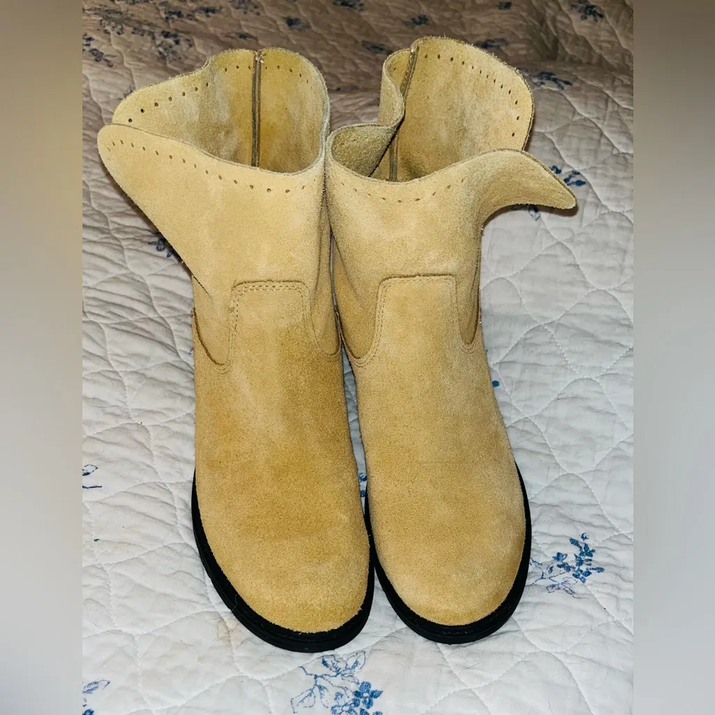 Martini Tan Suede Leather Boots sz 10 - Image 2