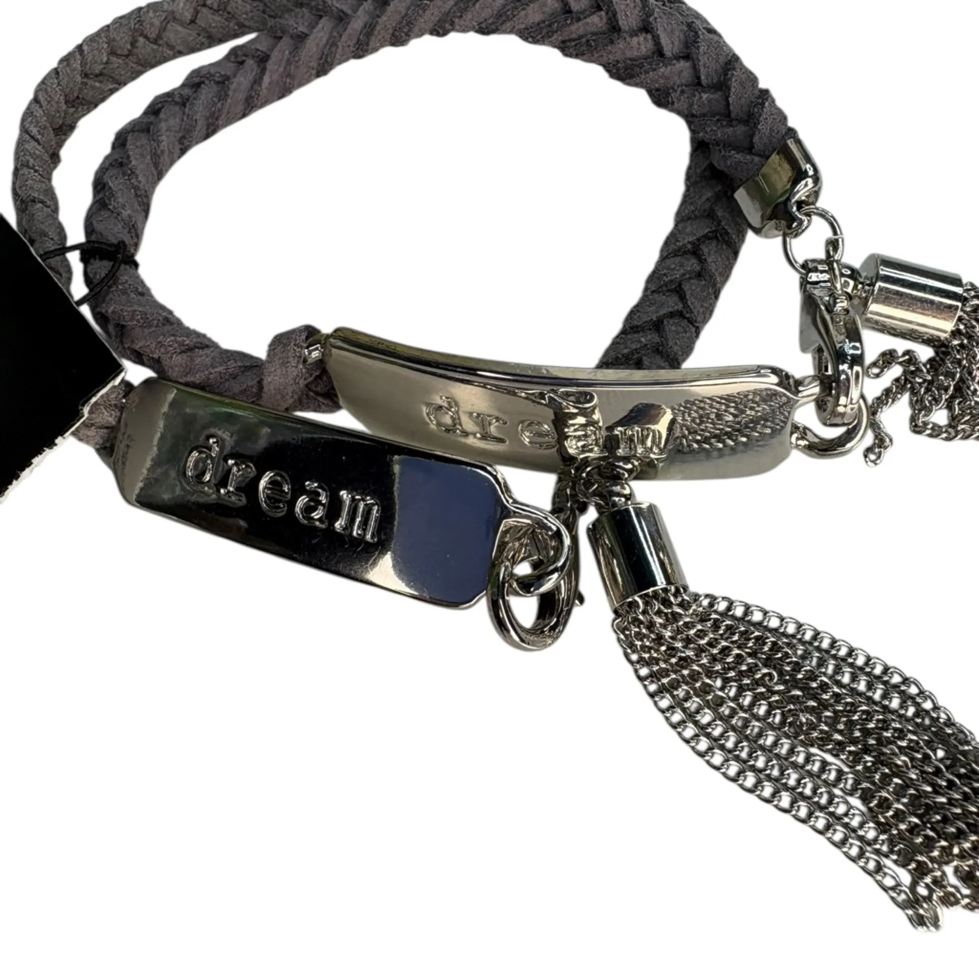 EXPRESS  Silver and Gray Bracelet with Tassel - Image 2