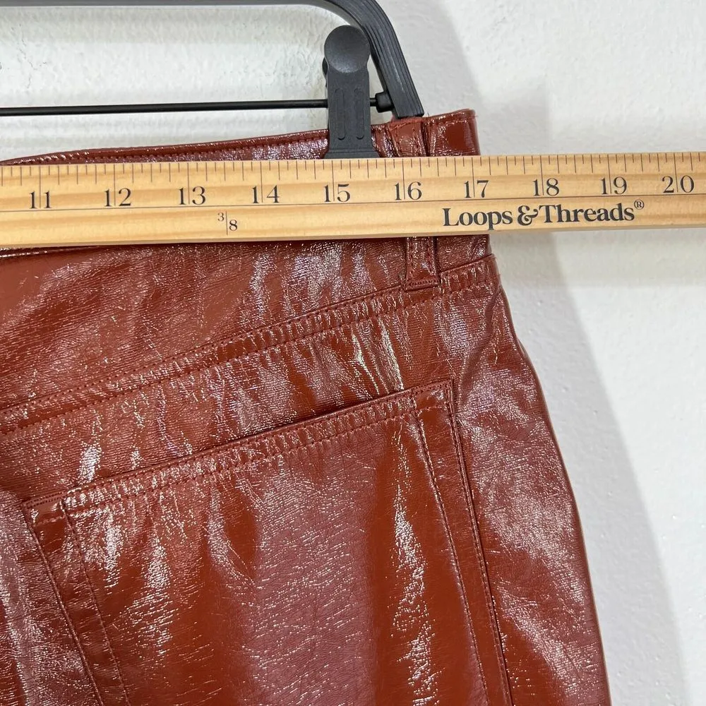 Abercrombie Vegan Leather Pants Womens‎ 14 90's Straight Ultra High Rise Classic - Image 9