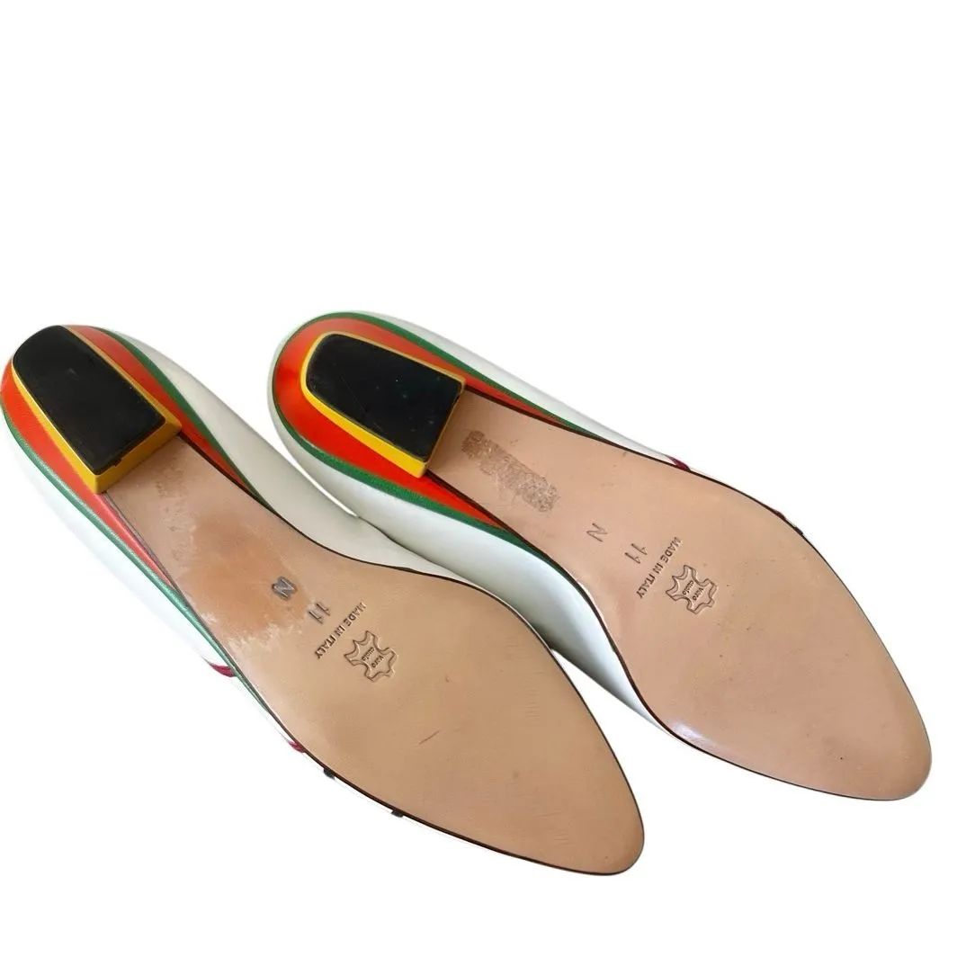 Bally Italy Colorblock Leather Pumps – Size 11N Vero Cuoio Multicolor Geometric - Image 6