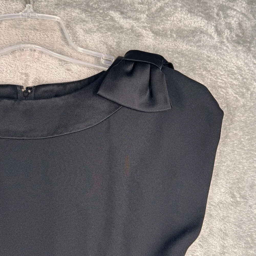 Ann Taylor Dress Womens 2 Black Sheath Bows Feminine Neutral Party Casual Office - Image 6