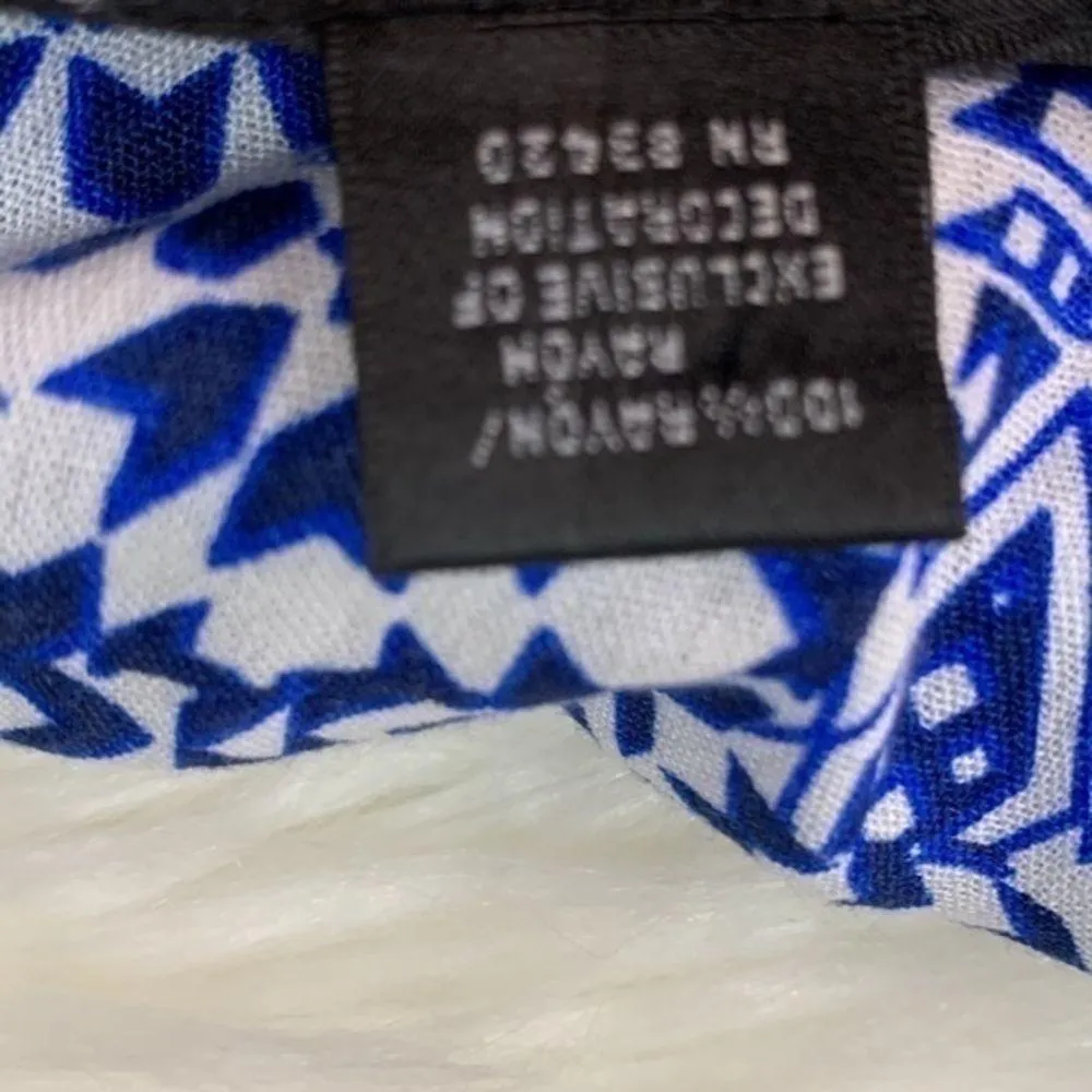 August Silk dolman tunic tie front lace detail boho flowy M - Image 8