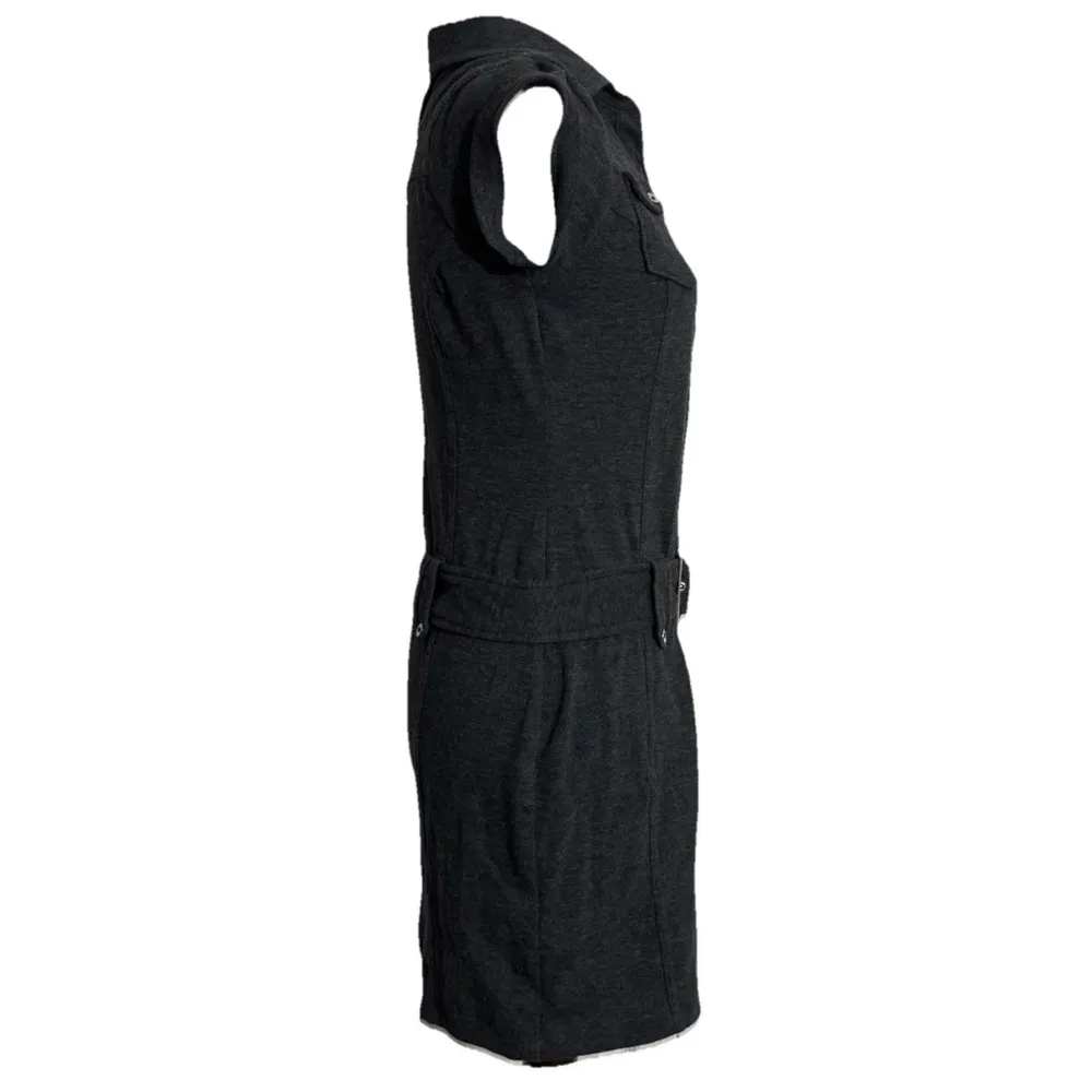 Guess Belted Shirt Dress Medium Gray - Image 4