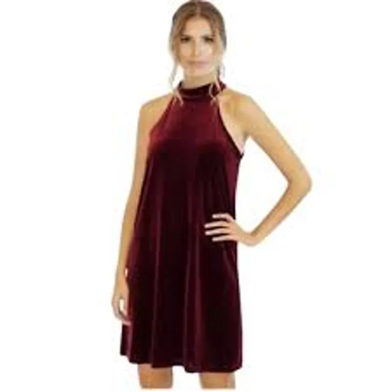 BETSEY JOHNSON Velvet MIni Dress MOODY GOTH Y2K Whimsy Size 8 M NWT Wine Red - Image 2