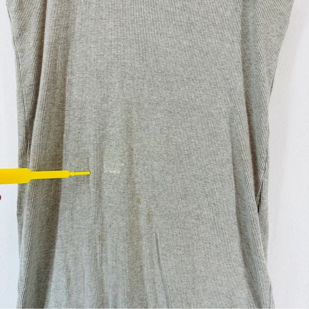 Ralph Lauren Midi Dress Sleeveless Size M Gray 100% Cotton - Image 5