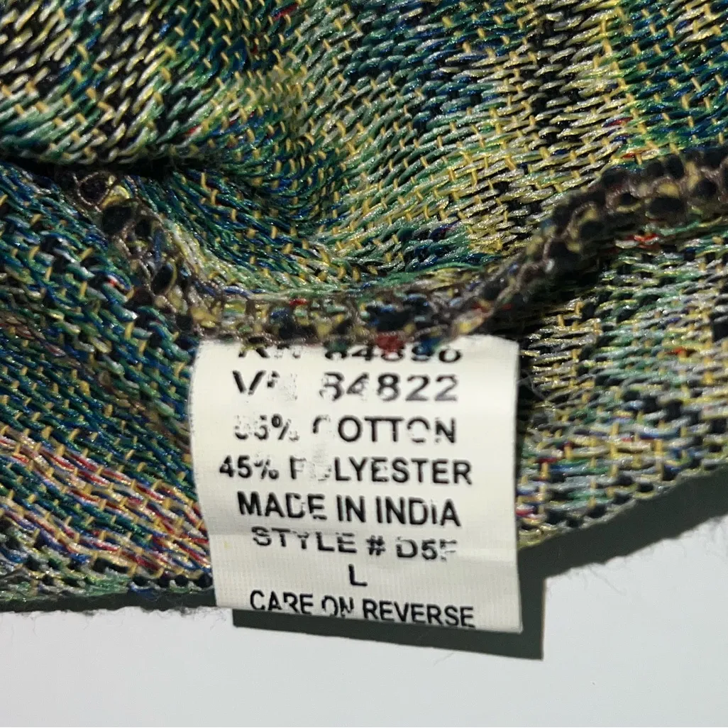 Tudor Court by Haband Vintage Woven Tapestry Floral Brocade Button Up Jacket Brown Size L - Image 9