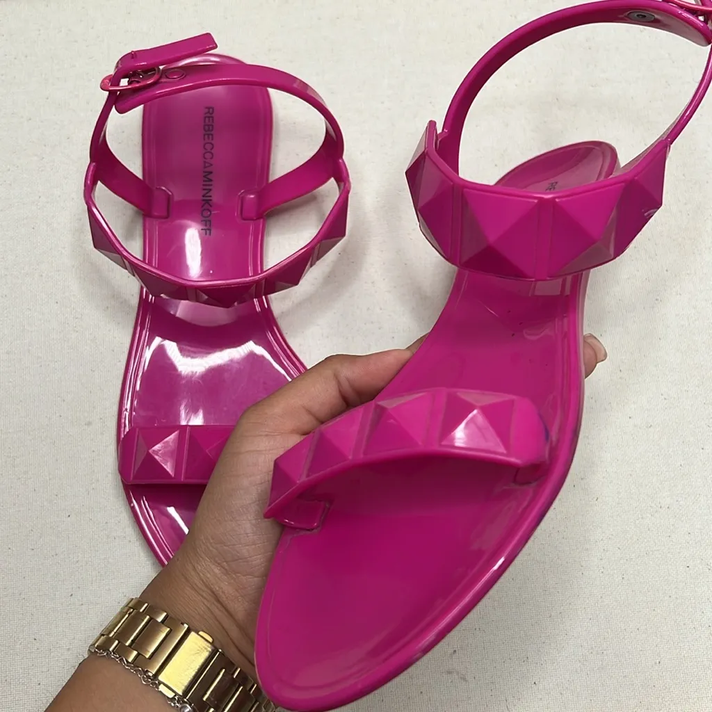 Rebecca Minkoff Rubber Studded Accents Slingback Sandals Women's. Size 8 - Image 4