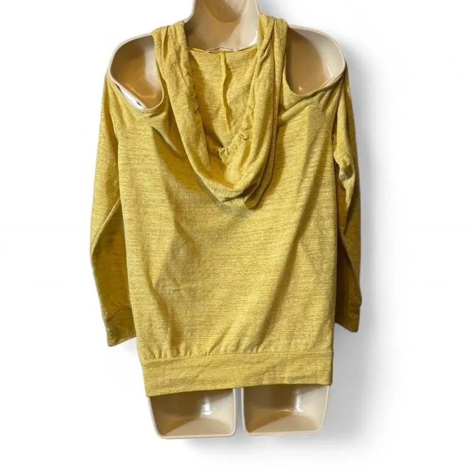 "Hello Weekend" Graphic Cold Shoulder Hoodie‎ - Image 2