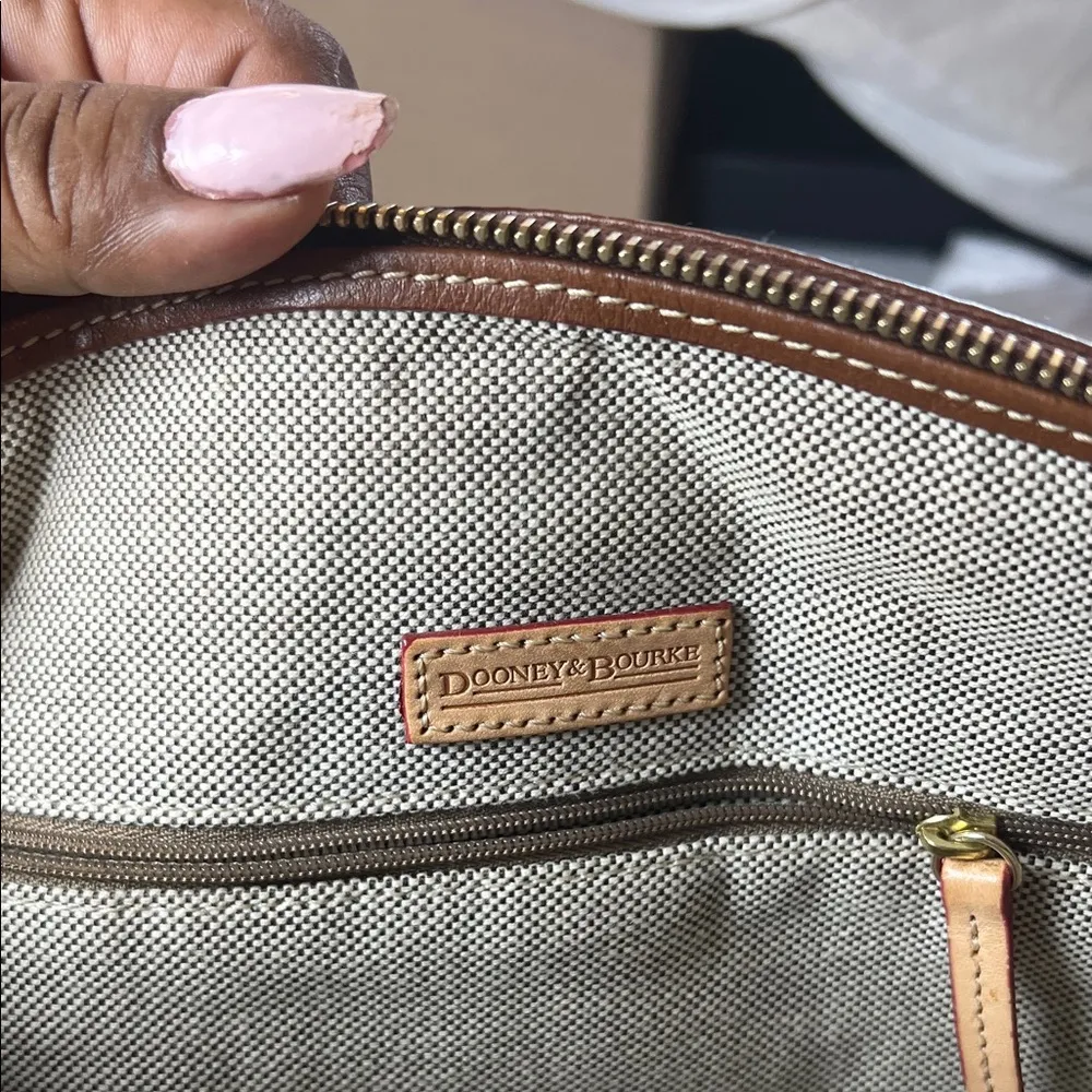 Dooney & Bourke Chestnut Leather Tote - Image 7