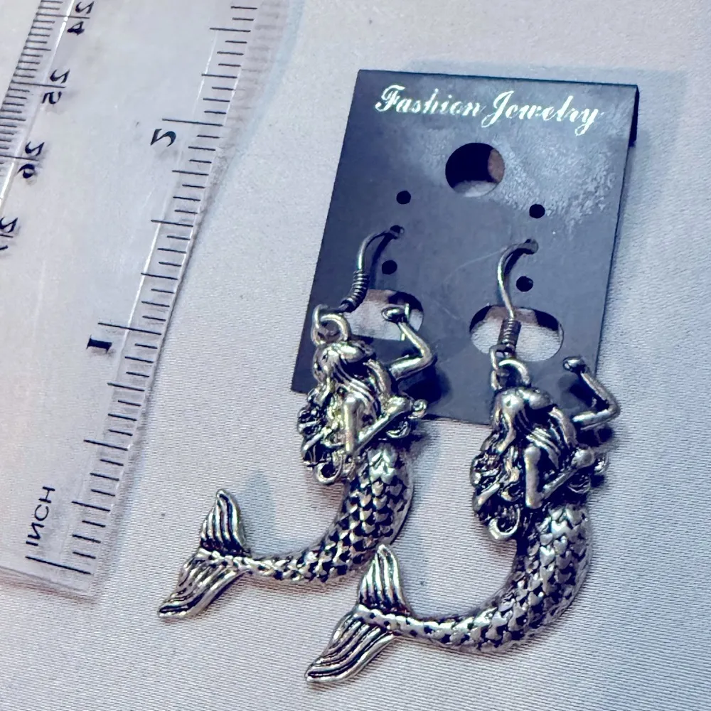 Silver Mermaid Earrings - Image 2