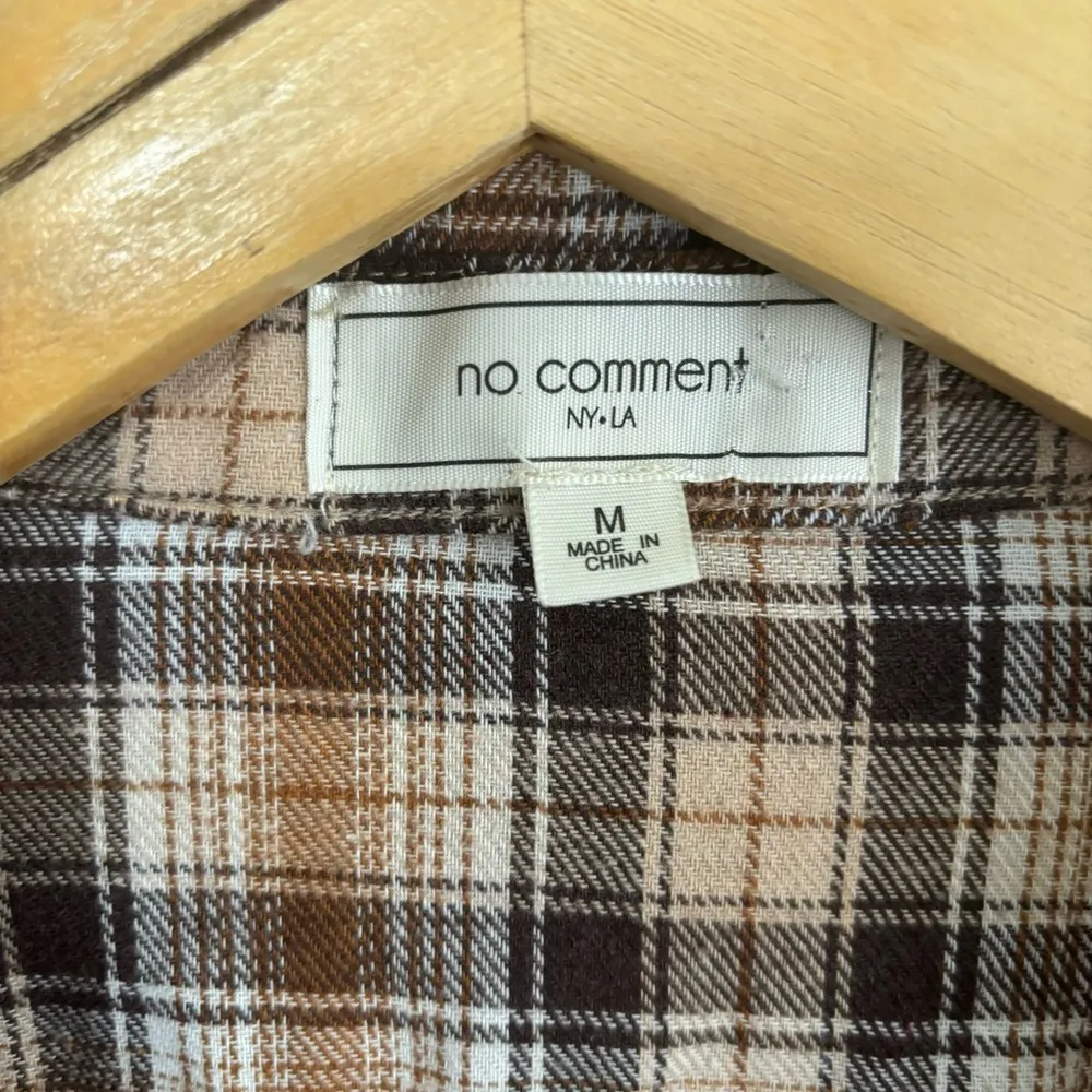 No Comment Tan plaid shacket Size Medium - Image 8