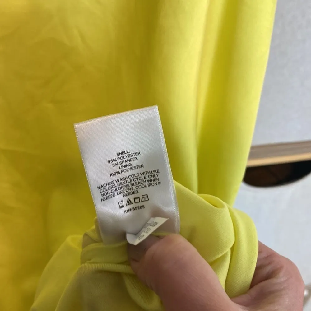 Express Neon Yellow cowl neck slip dress - Image 7