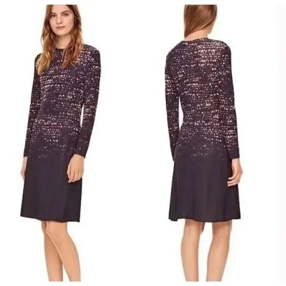 Tory Burch City Lights Jersey Dress Small S Long Sleeves - Image 6