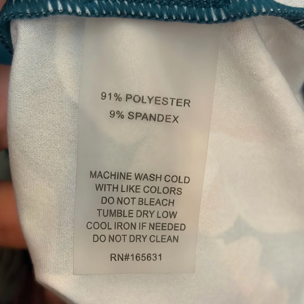 Johnny Was Teal Activewear athletic workout t-shirt short sleeve Top sz medium - Image 9