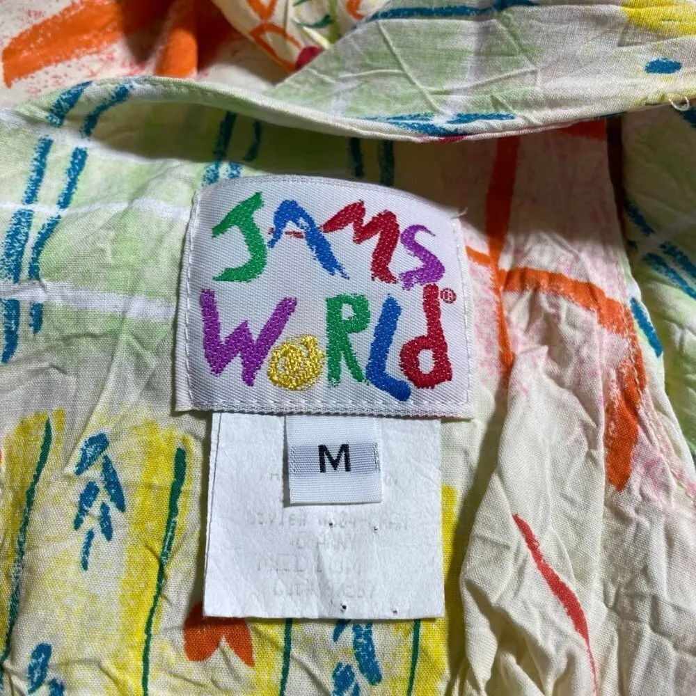 Jams World Medium Sleeveless Dress Colorful Boho Abstract Art - Image 6