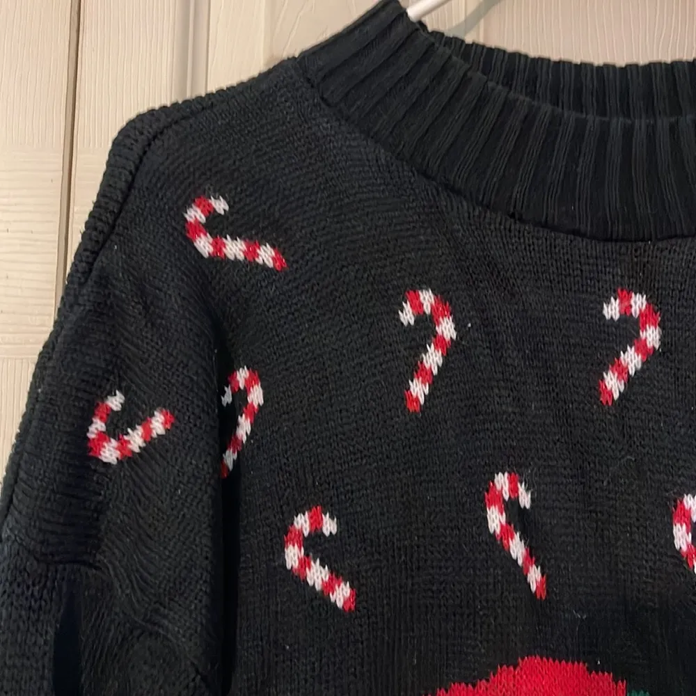 Vintage Adele Knitwear Ugly Christmas Sweater Bear With Gifts Candy Canes XL - Image 6