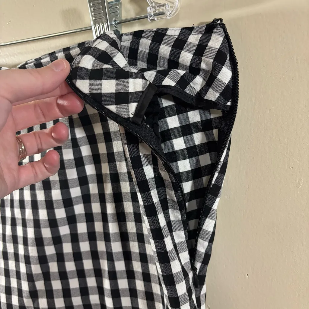 A New Day Black and White Gingham Stretch Pants Size 18 - Image 4