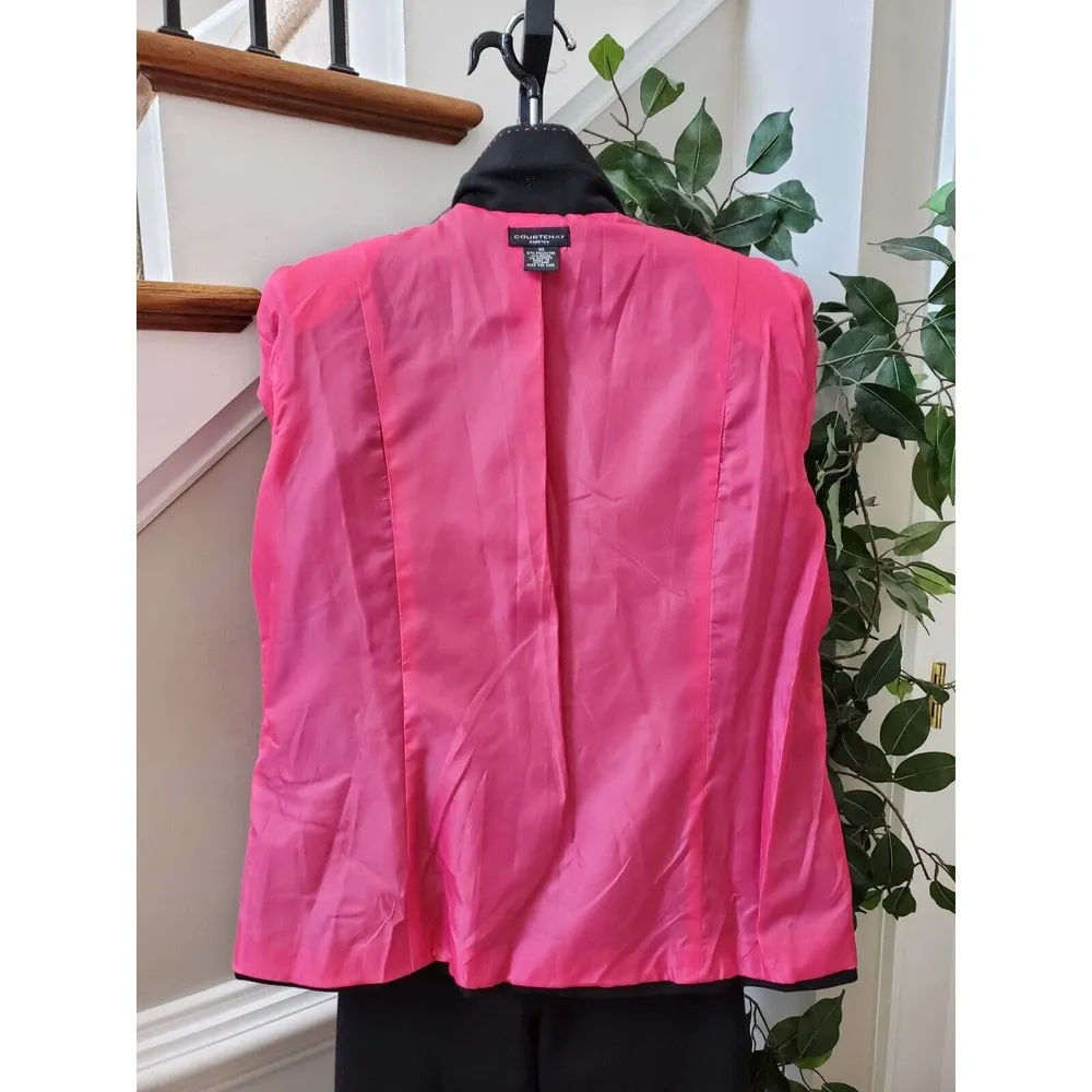 Courtenay Women Black Polyester Single Breasted Jacket & Pant 2 Piece Suit 10 - Image 7