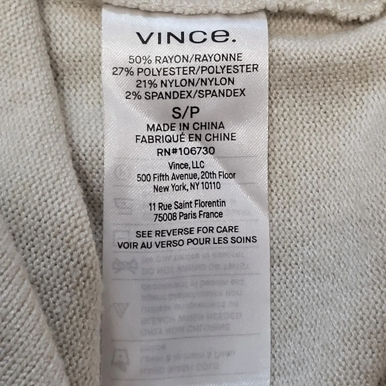 Vince Cozy Cream Knit Midi Skirt Faux Wrap Luxury Minimalist Women's Small - Image 7