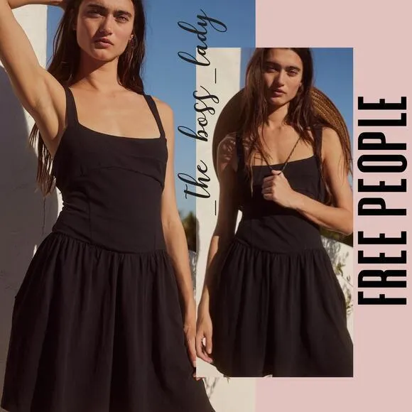 Free People mini dress cotton beach boho babydoll - Image 4