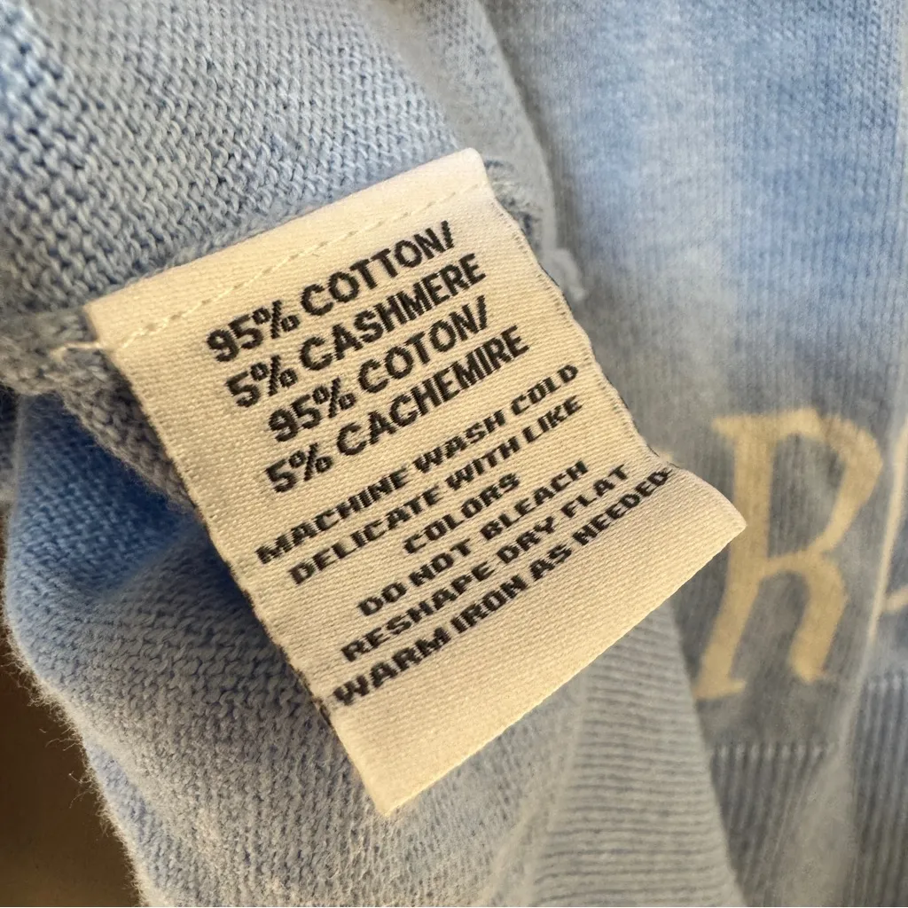 Alashan Cashmere Hotel Del Coronado Sweater Blue Large Luxury Beach Resort - Image 6