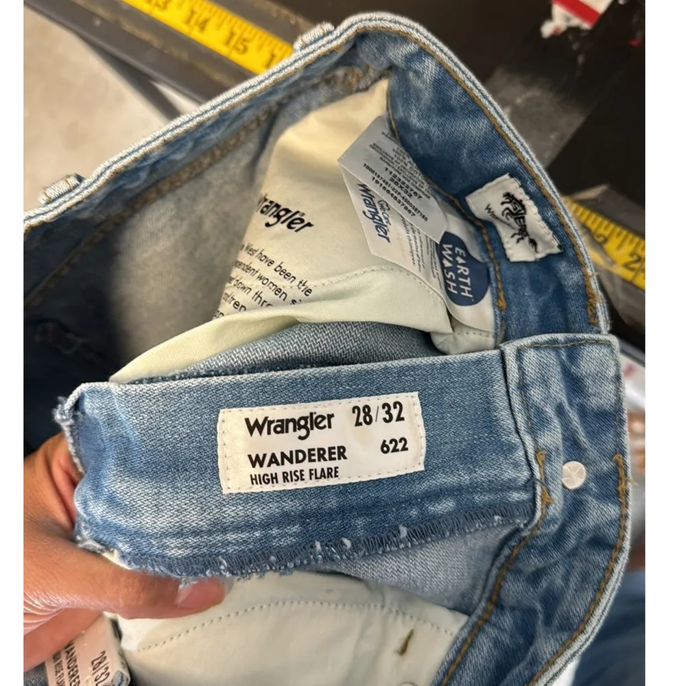 ZOE ZEBRA WRANGLER FLARES raw hem high waisted western rodeo festival size 27 - Image 8