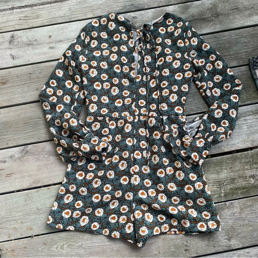 Zara White Rose Romper - Image 3