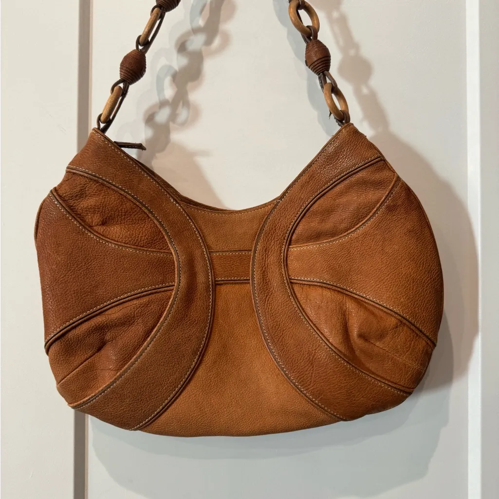 Anya Hindmarch Brown Leather Hobo Shoulder Bag - Image 3