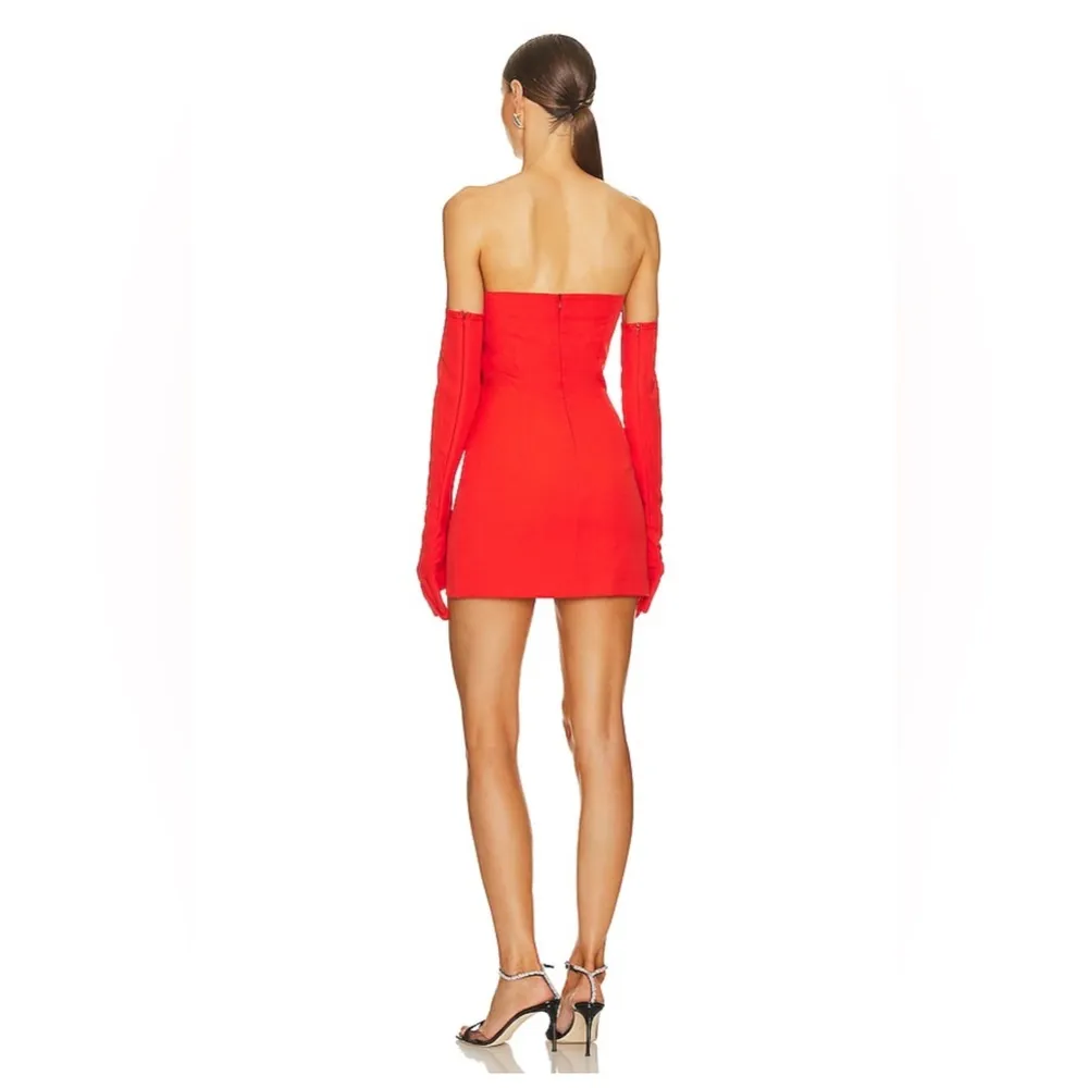 NWT MISCREANTS Rose Dress With Gloves in Red UK size 10/ US 6 - Image 4