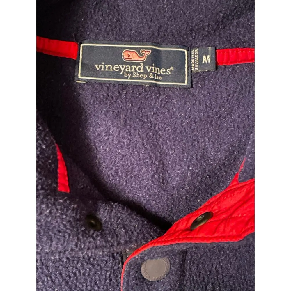 Vineyard Vines Shep Shirt Fleece Navy Pullover Sweater Medium - Image 8