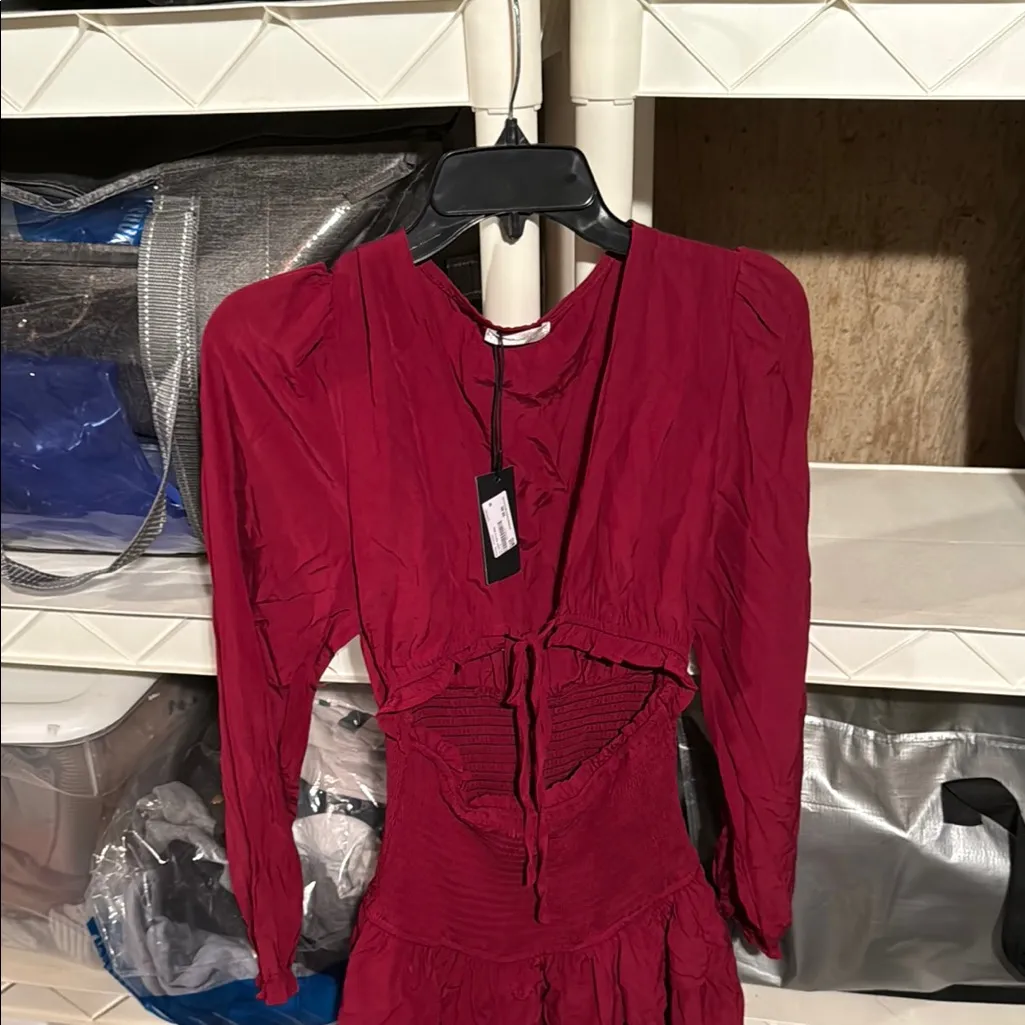 mixology were all pretty girls dress ruched the front ruffle mini medium NWT - Image 2