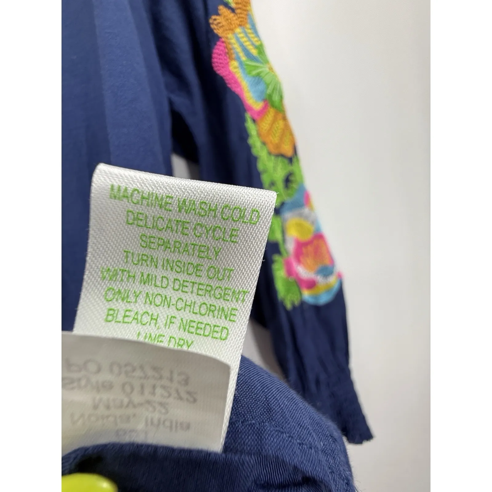 Lilly Pulitzer Sharise Long Sleeve Embroidered Top in Low Tide Navy Size‎ XS - Image 8