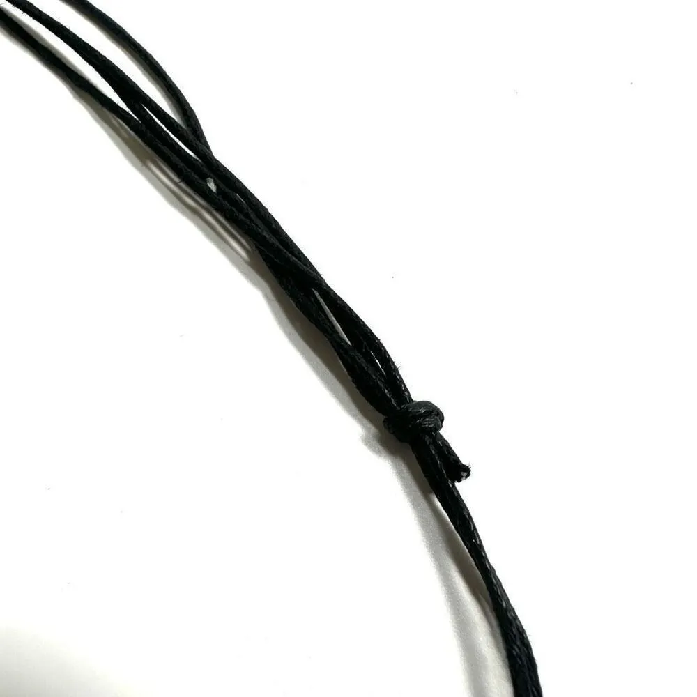 Long circle shell brown beaded necklace on adjustable cord - Image 8