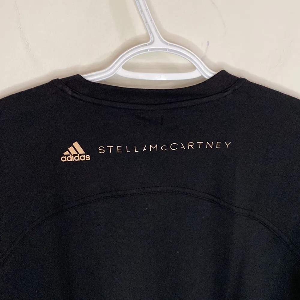 Adidas by Stella McCartney black cotton tee with a side slit Size XS - Image 6