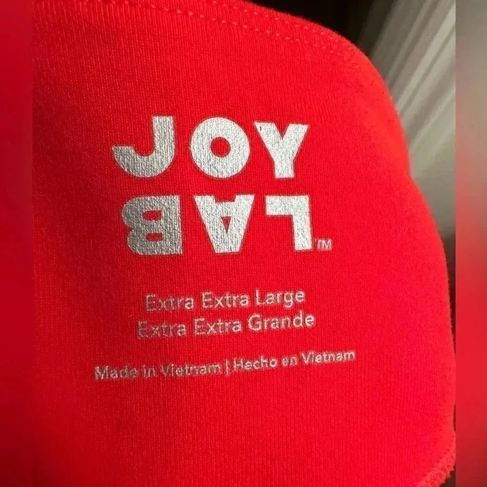 Joy lab orange leggings with stripes on one leg - Image 2