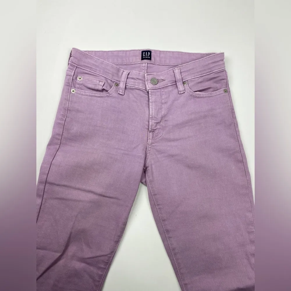 Gap Lavender Hill Light Purple Skinny Ankle Denim Legging Size 25 - Image 4