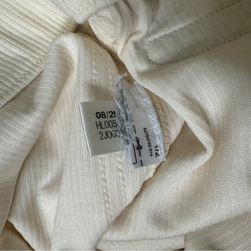 Adidas Originals Retro Luxury Ribbed Flare Pant Off White size S Small - Image 11