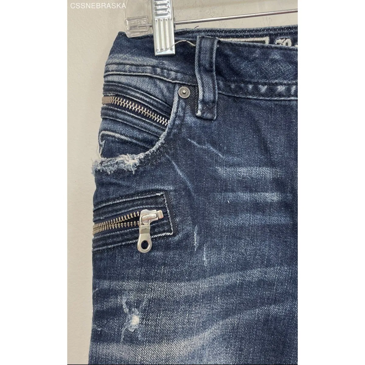 Rock Revival Cladelle‎ Skinny Moto Jeans- Zippered Pockets - Size 27 - Image 3